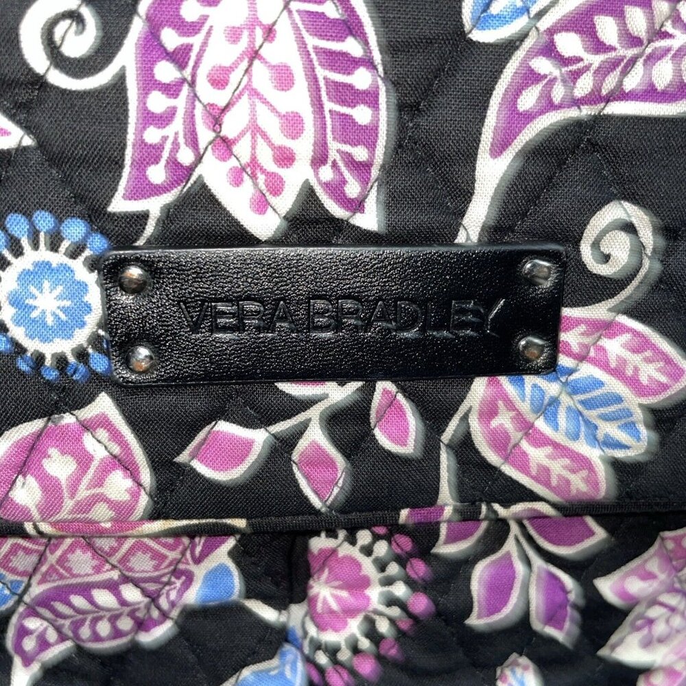 Vera Bradley Retired Winter 2015 Alpine Floral Double Zip Crossbody Flap Mailbag - Picture 5 of 12